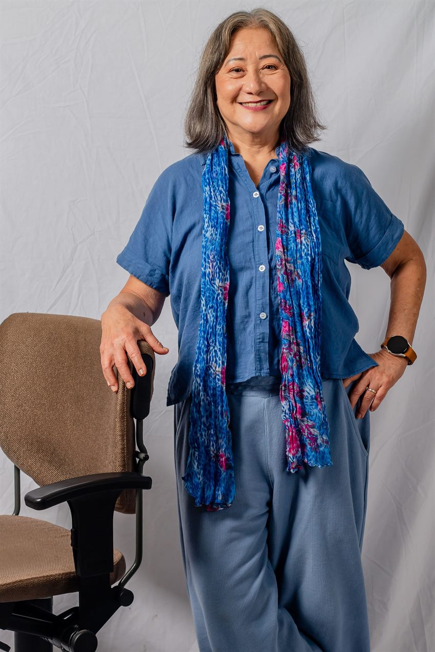 Marina Keiko Nakayama, psicóloga e mentora do projeto Nova Velhice, sorrindo